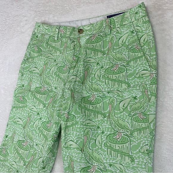 Men's Vineyard Vines Slim Fit Breaker Pants Green Pelican Fish Size 32 x 29 - Picture 2 of 9